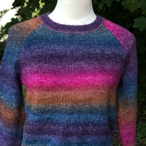 ‼️WEEKEND SALE‼️ Bb Dakota☀️Dark striped Ombre sweater - Picture 3 of 10